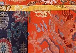 close-up of detail of brocade