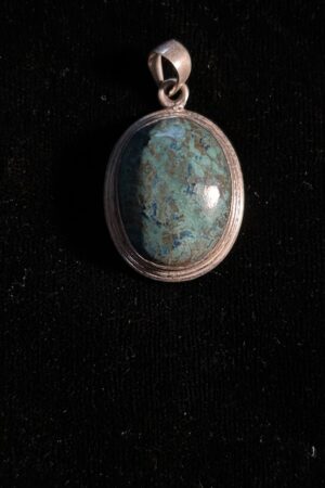 Turquoise and silver pendant 3cm