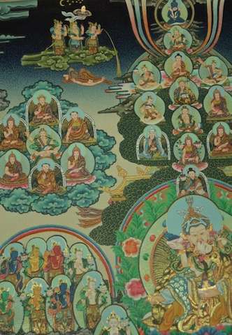 Longchen Nyingthig Padmasambhava refuge tree thangka - Buddhist Images