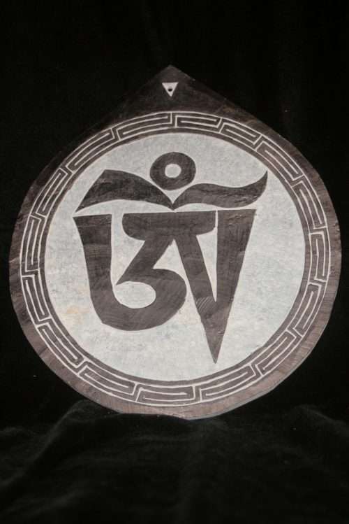 Tibetan Om  slate hanging 20cm