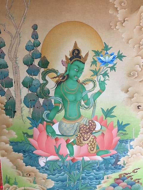 GREEN TARA THANGKA - Buddhist Images