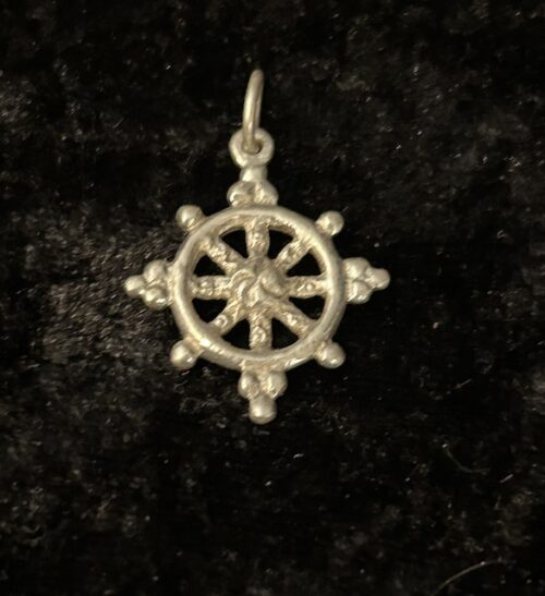 Dharmachakra pendant 1.5cm silver