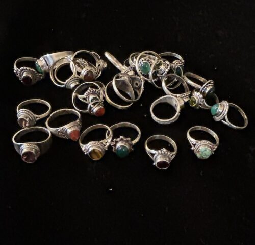 Silver rings mix 2cm - Image 2