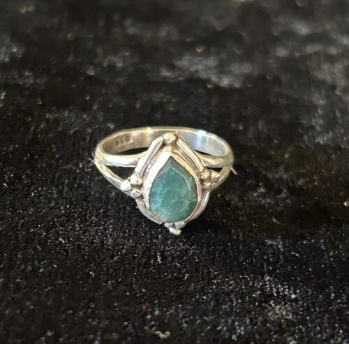 SILVER EMERALD Ring - Image 2