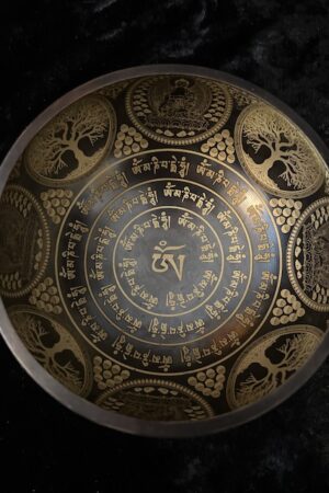 TIBETAN OM SINGING BOWL 14 CM