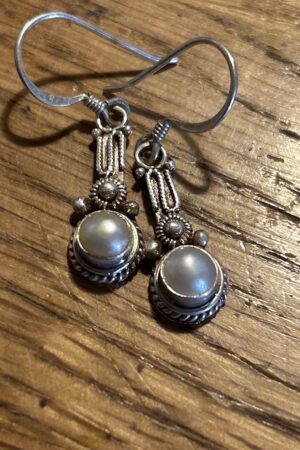 PEARL Silver earrings 1.5CM